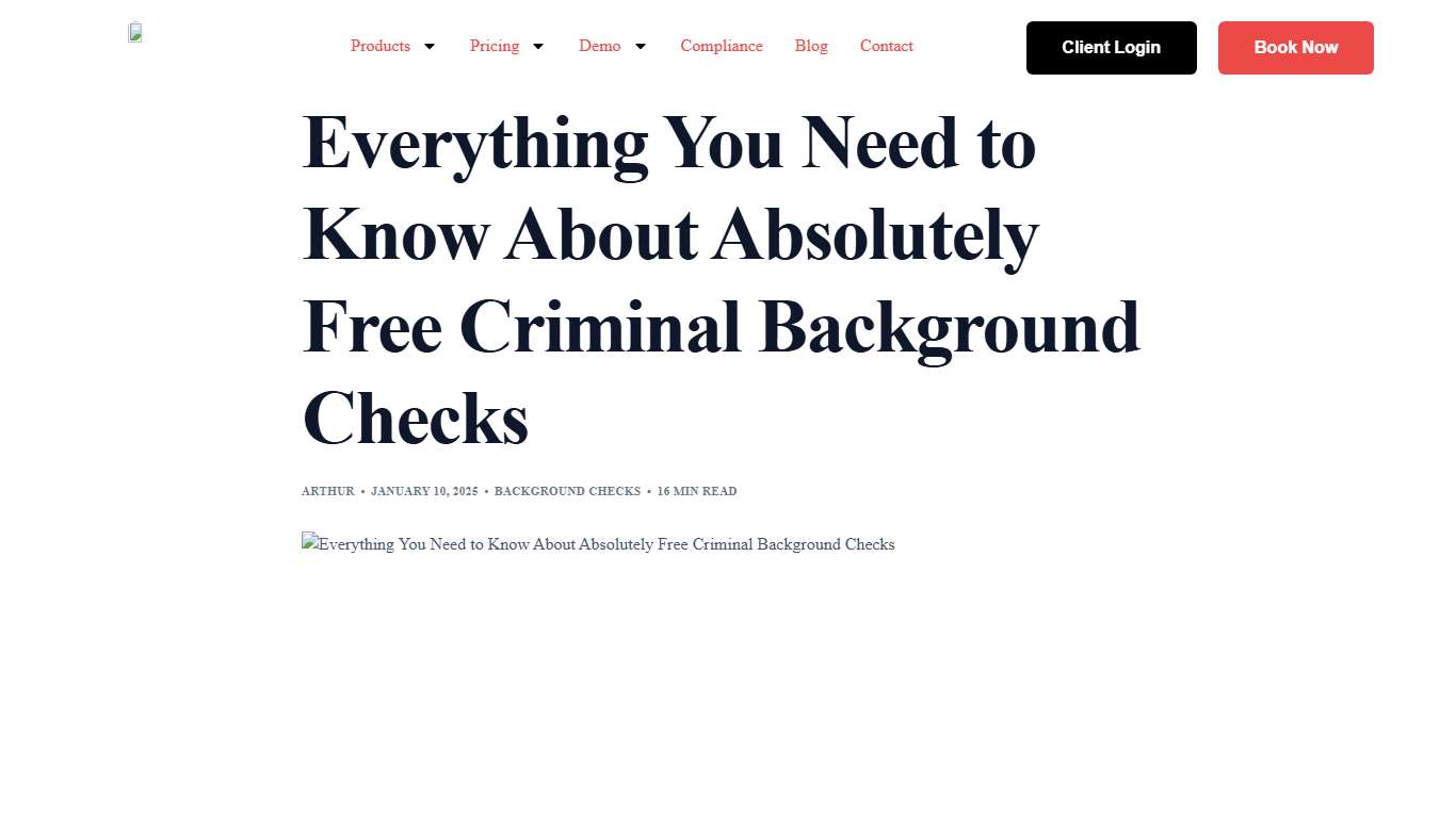 Everything You Need to Know About Absolutely Free Criminal Background Checks - Precise Hire